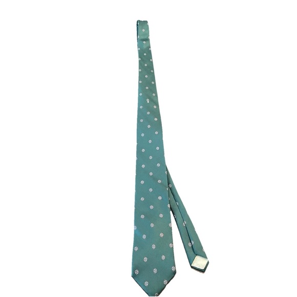 Christian Dior All silk Green Patterned Men's Tie - Picture 1 of 5